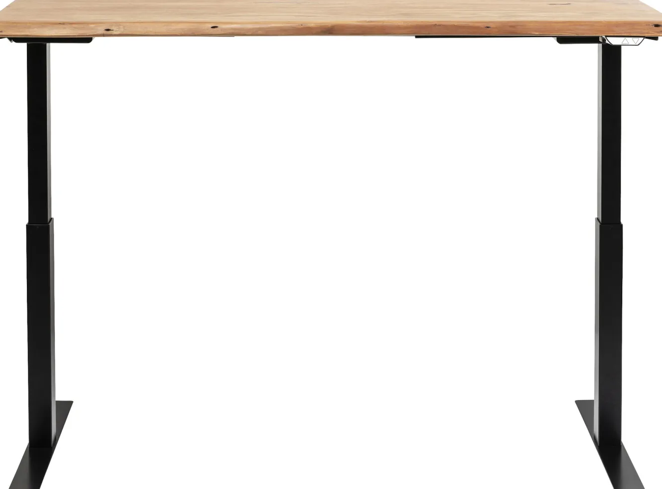 Sale KARE Design Biurko z elek. regulacją wysokości Harmony 160x80 cm akacja - nogi czarne - KARE