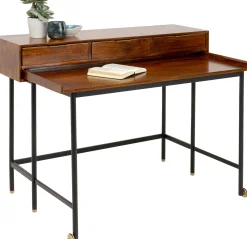 Fashion KARE Design Biurko z wysuwanym blatem Ravello 120x83 cm mango brązowe - KARE