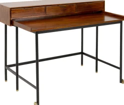 Fashion KARE Design Biurko z wysuwanym blatem Ravello 120x83 cm mango brązowe - KARE