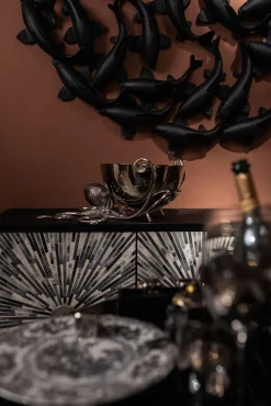 New KARE Design Cooler do butelek Octopus 46x26 cm srebrny - KARE