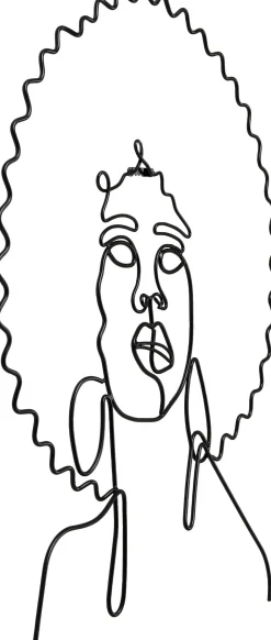 Best KARE Design Dekoracja ścienna African Woman 50x57 cm czarna - KARE