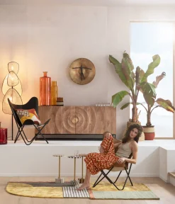 Sale KARE Design Dekoracja ścienna aluminiowa złoto-czarna Ø59 cm - KARE