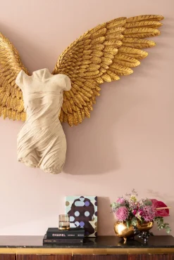 Hot KARE Design Dekoracja ścienna anioł złote skrzydła 203x140 cm - KARE