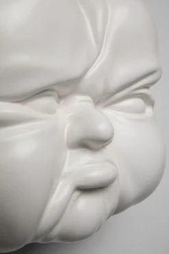 Discount KARE Design Dekoracja ścienna biała twarz 18x18 cm - KARE