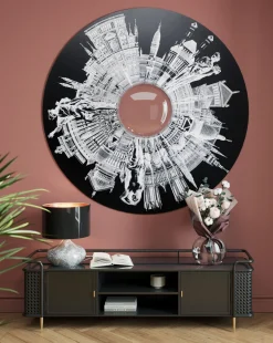 Online KARE Design Dekoracja ścienna City Pupil Ø160 cm czarno-biała - KARE