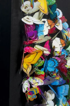 Outlet KARE Design Dekoracja ścienna Farfalla 120x120 cm kolorowa - KARE