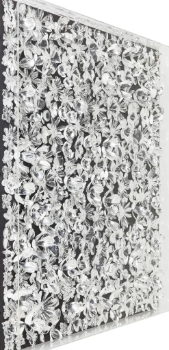 New KARE Design Dekoracja ścienna Frame Flower 100x100 cm srebrna - KARE