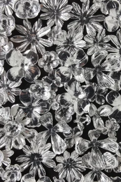 New KARE Design Dekoracja ścienna Frame Flower 100x100 cm srebrna - KARE