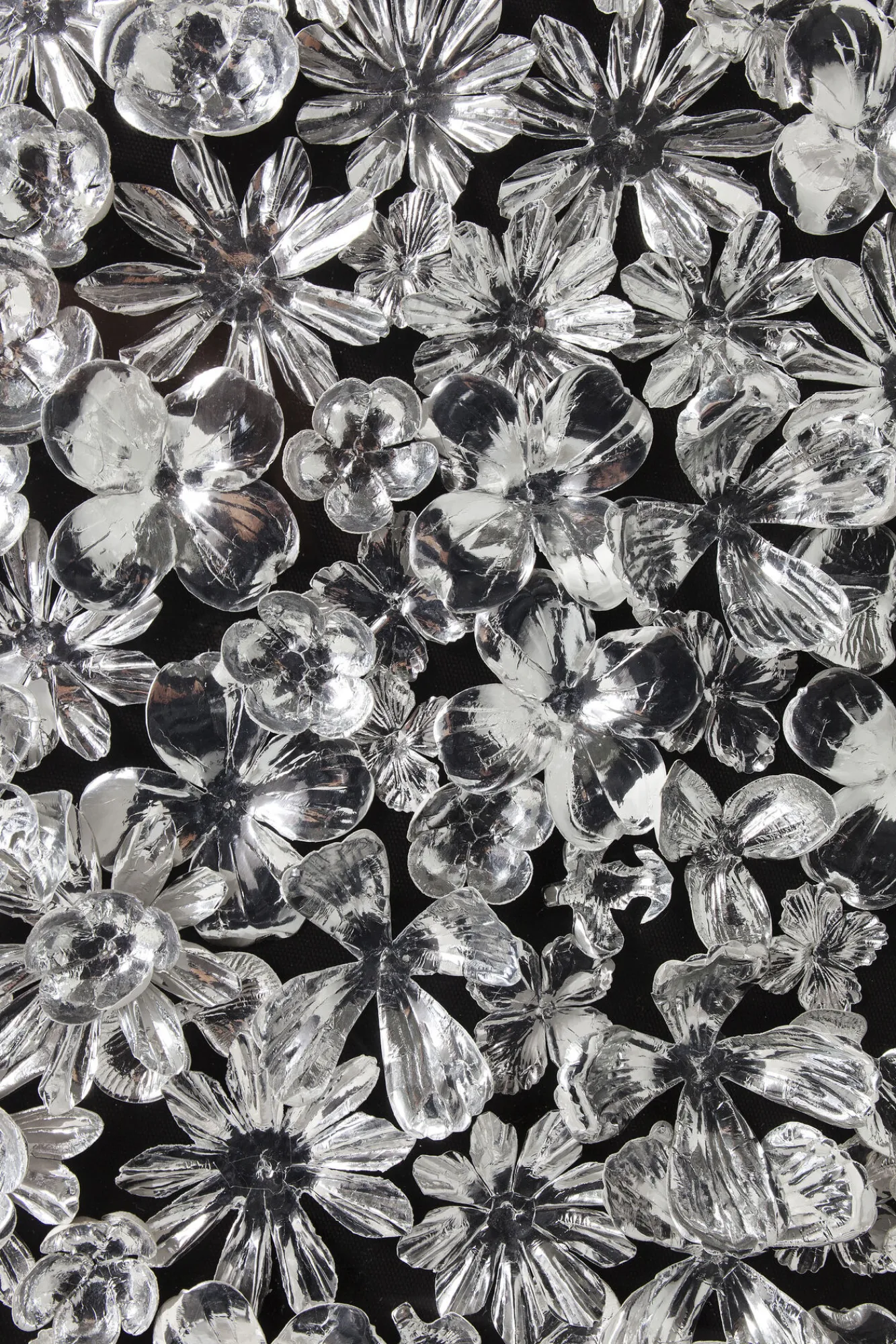 New KARE Design Dekoracja ścienna Frame Flower 100x100 cm srebrna - KARE