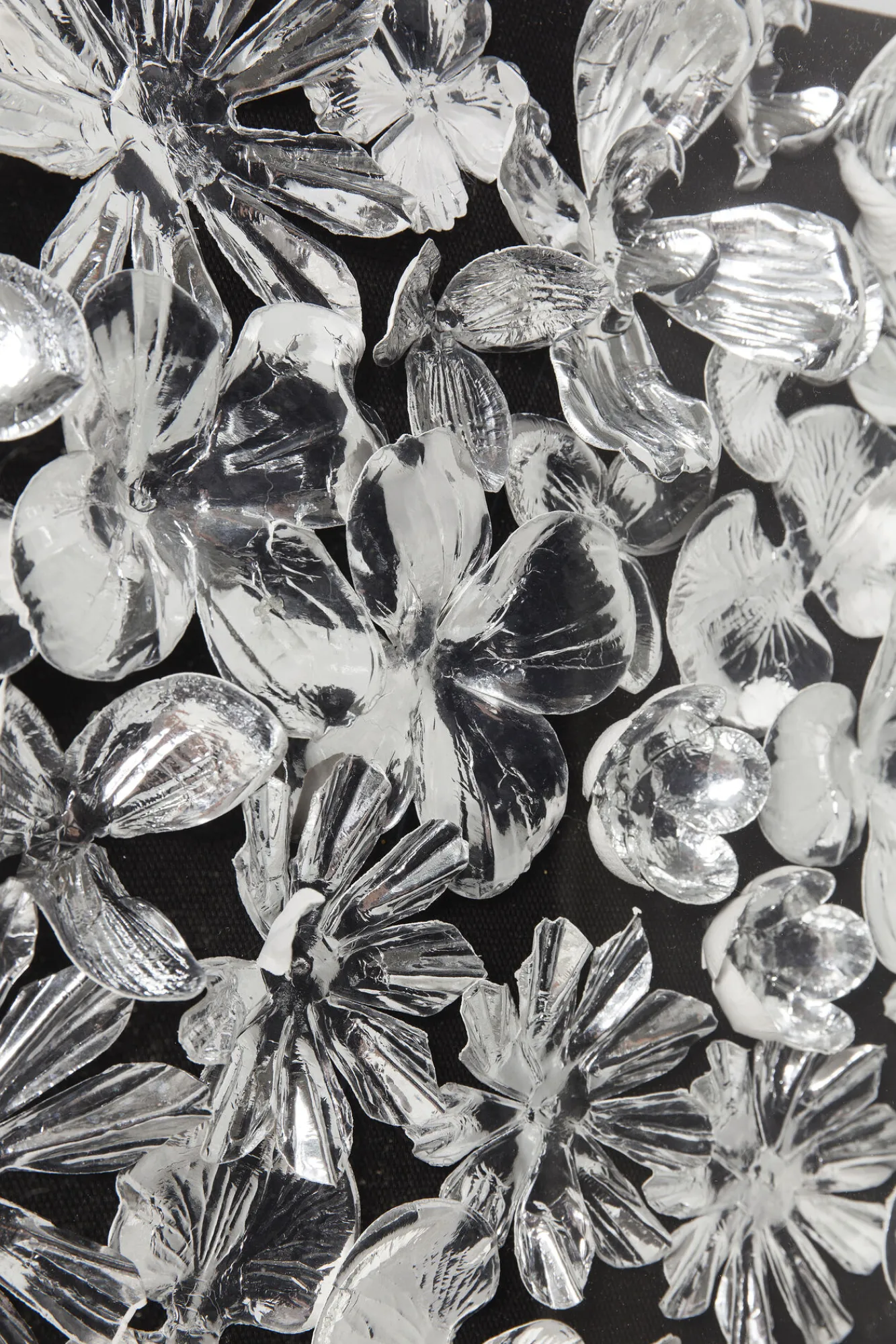 New KARE Design Dekoracja ścienna Frame Flower 100x100 cm srebrna - KARE