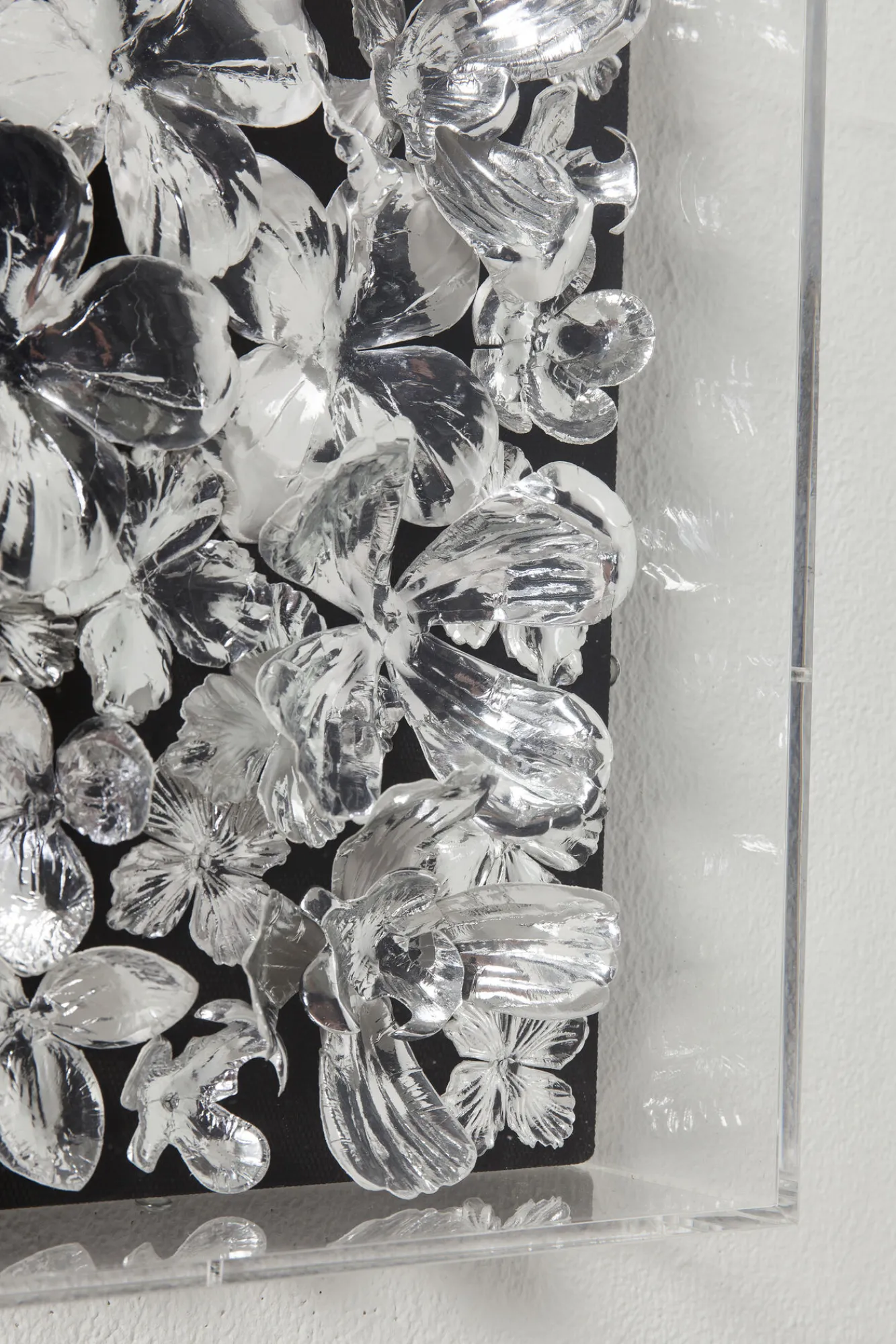 New KARE Design Dekoracja ścienna Frame Flower 100x100 cm srebrna - KARE