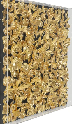Fashion KARE Design Dekoracja ścienna Gold Flower 60x60 cm - KARE