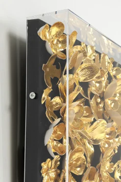 Fashion KARE Design Dekoracja ścienna Gold Flower 60x60 cm - KARE