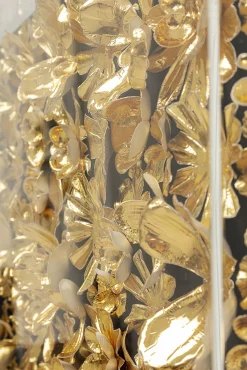 Discount KARE Design Dekoracja ścienna Gold Flower 80x80 złota - KARE