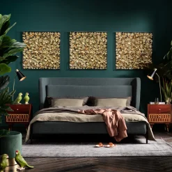 Discount KARE Design Dekoracja ścienna Gold Flower 80x80 złota - KARE