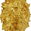 Fashion KARE Design Dekoracja ścienna Lion Head 90x100 cm złota - KARE