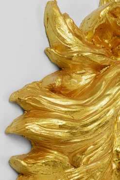 Fashion KARE Design Dekoracja ścienna Lion Head 90x100 cm złota - KARE