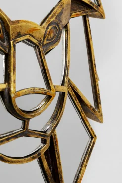 Fashion KARE Design Dekoracja ścienna lustrzana motyw zwierzęcy lew 27x35 cm - KARE