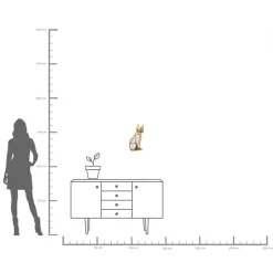 Discount KARE Design Dekoracja ścienna lustrzana motyw zwierzęcy kot 24x38 cm - KARE