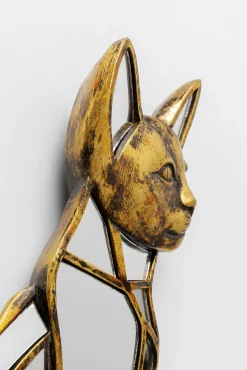 Discount KARE Design Dekoracja ścienna lustrzana motyw zwierzęcy kot 24x38 cm - KARE