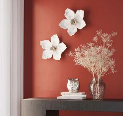 Discount KARE Design Dekoracja ścienna Orchid 24x25 cm biała - KARE