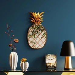 Sale KARE Design Dekoracja ścienna Pina 26x50 cm złota postarzana - lustrzana - KARE