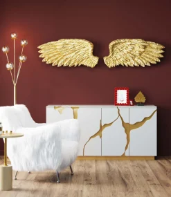Clearance KARE Design Dekoracja ścienna skrzydła anioła złote 203x86 cm - KARE