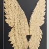 Best KARE Design Dekoracja ścienna Wings 120x120 cm złoto-czarna - KARE