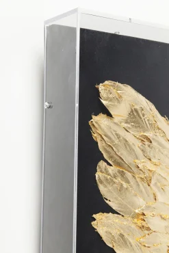 Best KARE Design Dekoracja ścienna Wings 120x120 cm złoto-czarna - KARE