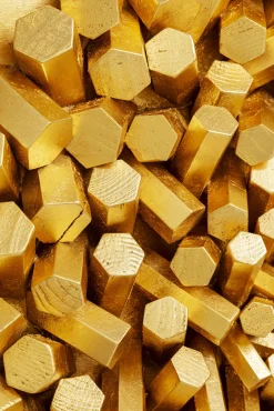 Clearance KARE Design Dekoracja ścienna złota drewniana ręczne wykonanie 120x120 cm - KARE