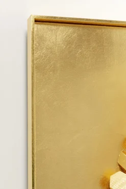 Clearance KARE Design Dekoracja ścienna złota drewniana ręczne wykonanie 120x120 cm - KARE