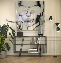 Sale KARE Design Dekoracja stojąca Athlete XL 100x64 cm srebrna - KARE