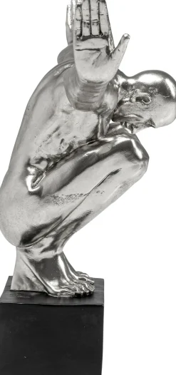 Sale KARE Design Dekoracja stojąca Athlete XL 100x64 cm srebrna - KARE