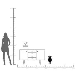 Fashion KARE Design Dekoracja stojąca Bathilde 49x54 cm czarna - KARE