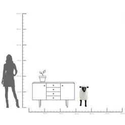 Online KARE Design Dekoracja stojąca Bathilde 81x73 cm biała - owca - KARE