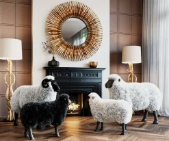 Online KARE Design Dekoracja stojąca Bathilde 81x73 cm biała - owca - KARE