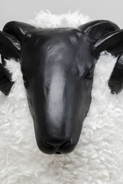 Clearance KARE Design Dekoracja stojąca Bathilde Ram 80x78 cm biała - baran - KARE