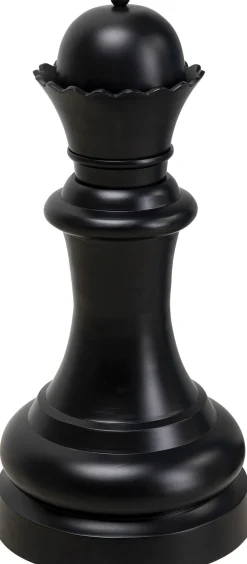 Best KARE Design Dekoracja stojąca Chess Queen Ø29x60 cm aluminium czarna - KARE