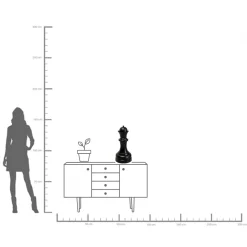 Best KARE Design Dekoracja stojąca Chess Queen Ø29x60 cm aluminium czarna - KARE