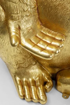 Outlet KARE Design Dekoracja stojąca Gorilla XL 130x180 cm złota - KARE