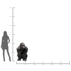 Sale KARE Design Dekoracja stojąca Gorilla Front 90x107 cm czarna - KARE