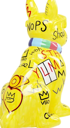 New KARE Design Dekoracja stojąca Graffiti Dog żółta 122cm - KARE