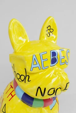 New KARE Design Dekoracja stojąca Graffiti Dog żółta 122cm - KARE