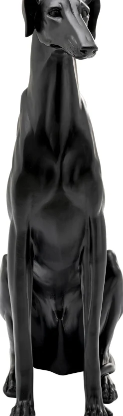 Fashion KARE Design Dekoracja stojąca Greyhound Bruno 44x80 cm czarna matowa - KARE
