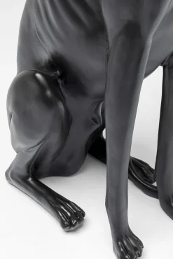 Fashion KARE Design Dekoracja stojąca Greyhound Bruno 44x80 cm czarna matowa - KARE