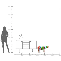 Clearance KARE Design Dekoracja stojąca kolorowa miś polarny 99x46 cm - KARE