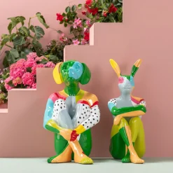 New KARE Design Dekoracja stojąca kolorowy królik 60x80 cm - KARE