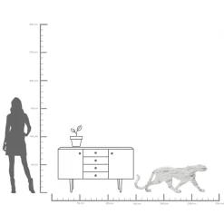 Hot KARE Design Dekoracja stojąca Leopard Marble 129 cm - KARE