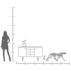 Clearance KARE Design Dekoracja stojąca Leopard Mosaic 129 cm - KARE