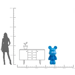 Discount KARE Design Dekoracja stojąca niebieski miś 101 cm - KARE